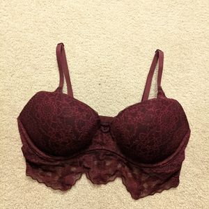 VS PINK Push Up Lace Bralette M
